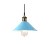 Rsylight Dylight Retro Metal Mavi Tekli Sarkıt Kafe Mutfak Aydınlatma Çap:30 Cm