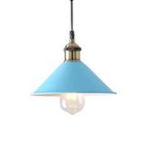 Rsylight Dylight Retro Metal Mavi Tekli Sarkıt Kafe Mutfak Aydınlatma