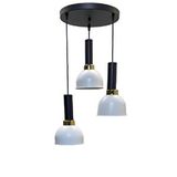 Rsylight Dylight Siera Retro Metal Dekoratif 3 Lü Modern Rustik Sarkıt Avize Çap :30 Cm Siyah