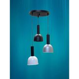 Rsylight Lizie Retro Metal Dekoratif 3 Lü Modern Rustik Sarkıt Avize Çap:30 cm - Siyah
