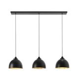 Rsylight Masa Üstü 3 lü Dekoratif Siyah Retro Metal Sarkıt Avize 100 cm