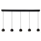 Rsylight Masa Üstü 5 Li LED Avize Siyah LED Spot Bar ve Tezgah Üstü LED Avize Panasonıc Günışığı Ampullü - 0
