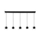 Rsylight Masa Üstü 5 Li Led Avize Siyah Led Spot Bar Ve Tezgah Üstü Led Avize Panasonıc Günışığı Ampullü