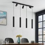 Rsylight Masa Üstü 7 Li Led Avize Siyah Led Spot Bar Ve Tezgah Üstü Led Avize Panasonıc Günışığı Ampullü