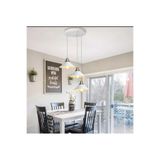 Rsylight Metal Beyaz Üçlü Sarkıt Avize Çap:30Cm
