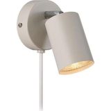 Rsylight Metal Mafsallı Beyaz Spot Armatür Aplik Kablolu Fişli Beyaz Led Ampullü