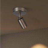 Rsylight Metal Mafsallı Inox Kaplama Spot Armatür Aplik Beyaz LED Ampullü - 0