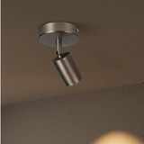 Rsylight Metal Mafsallı İnox Kaplama Spot Armatür Aplik Beyaz Led Ampullü Gümüş