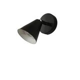 Rsylight Metal Mafsallı Siyah Spot 180 Derece Armatür Aplik Günışığı Led Ampullü