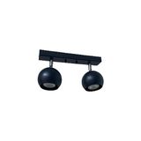 Rsylight Metal Modern 2 Li Spor Siyah Mafsallı LED Spot Avize Günışığı Ampullü