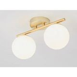 Rsylight Metal Modern Eskitme Kaplama Opal Camlı Tavan Plofyoner 2 Li Tavan Avize - 0