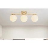 Rsylight Metal Modern Eskitme Kaplama Opal Camlı Tavan Plofyoner 3 Lütavan Avize - 0
