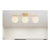 Rsylight Metal Modern Eskitme Kaplama Opal Camlı Tavan Plofyoner 3 LüTavan Avize