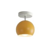 Rsylight Metal Retro Sarı Tavan Plofyoner 180 Derece Hareketli Modern Spor Avize Çap:20 cm - Sarı - Beyaz