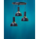 Rsylight Mina Retro Metal Dekoratif 3 Lü Modern Rustik Sarkıt Avize Çap:30 Cm
