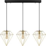 Rsylight Modern Gold 3 Lü Masa Üstü Sıralı Rustik Retro Metal Prizma Dekoratif Sarkıt Avize - 1 - Siyah