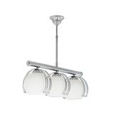 Rsylight Modern Krom Sıralı 3 Lü Opal Cam Sarkıt Avize