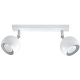 Rsylight Retro Beyaz 180 Derece Hareketli Modern Spor 2 Li Led Spot Avize Günışığı Ampullü