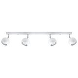Rsylight Retro Beyaz 180 Derece Hareketli Modern Spor 4 Lü Led Spot Avize Günışığı Ampullü Siyah