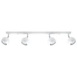 Rsylight Retro Beyaz 180 Derece Hareketli Modern Spor 4 Lü Led Spot Avize Günışığı Ampullü