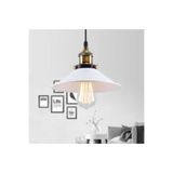 Rsylight Retro Beyaz Başlıklı Eskitme Askılı Tekli Sarkıt Avize 23 cm