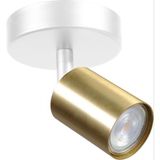 Rsylight Retro Beyaz Eskitme LED Spot Tavan Plofyoner APLIK180 Derece Hareketli Beyaz Ampullü - Beyaz - Altın