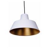 Rsylight Retro Beyaz Içi Sarı Metal Sarkıt Avize