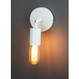 Rsylight Retro Beyaz Metal 180 Derece Mafsallı Dekoratif Rustik Aplik