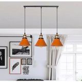 Rsylight Retro Dekoratif 3 Lü Bakır Rustik Metal Sarkıt Avize 60 cm - Renkli
