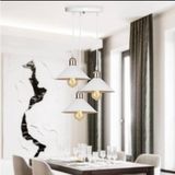 Rsylight Retro Dekoratif 3 Lü Beyaz Rustik Metal Sarkıt Avize 30 cm - Renkli