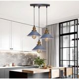 Rsylight Retro Dekoratif 3 Lü Gri Rustik Metal Sarkıt Avize 30 cm - Renkli