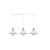 Rsylight Retro Dekoratif 3lü Beyaz Rustik Metal Sarkıt Avize 60 cm