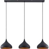 Rsylight Retro Dekoratif Metal Masa Üstü 3 Lü Siyah Rustik Dekoratif Sarkıt Avize 100 cm - Gri