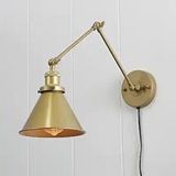 Rsylight Retro Eskitme Kaplama Kablolu Fişli Metal Mafsallı Akrobatik Dekoratif Rustik Aplik Siyah
