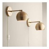 Rsylight Retro Eskitme Kaplama Ledli Metal Mafsallı Kablolu Fişli Dekoratif Rustik Aplik Günışığı Ampullü