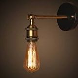 Rsylight Retro Eskitme Mafsallı Sade Aplik Rustik Duvar Aplik Altın