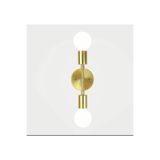Rsylight Retro Gold Metal Dekoratif Rustik Duvar Aplik 2'Li