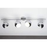 Rsylight Retro Krom Kaplama 180 Derece Hareketli Modern Spor 4 Lü Led Spot Avize Beyaz Ampullü