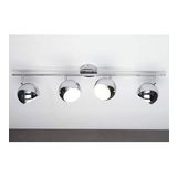 Rsylight Retro Krom Kaplama 180 Derece Hareketli Modern Spor 4 Lü Led Spot Avize Günışığı Ampullü