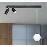 Rsylight Retro Masa Üstü 3 Lü 180Derce Ledli Beyaz Opal Camlı Sarkıt Led Spot Günışığı Ampüllü