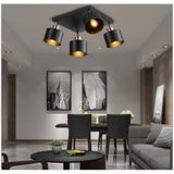 Rsylight Retro Metal 180 Derece Hareketli 4 Lü Kare Dekorarif Tavan Plofyoner Avize