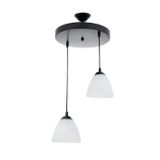 Rsylight Retro Metal 2 li Opal Camlı Modern Sarkıt Avize Çap:30 cm rys000823