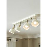 Rsylight Retro Metal 4 Lü 180 Derece Hareketli Tavan Plofyoner Avize - Beyaz