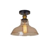 Rsylight Retro Metal Bal Camlı Tavan Plofyoner Tekli Armatür Avize Çap:23 Cm
