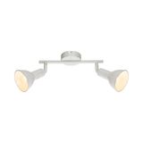 Rsylight Retro Metal Beyaz 2 Li 180 Derece Hareketli Led Spot Avize Gunisigi Ampullu
