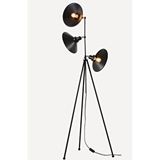 Rsylight Retro Metal Dekoratif 3 Lü Mafsallı Köşe Lambası Lambader Siyah