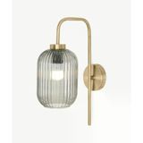 Rsylight Retro Metal Dekoratif Füme Camlı Modern Duvar Aplik