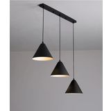 Rsylight Retro Metal Dekoratif Metal 3 lü Masa Üstü Sıralı Sarkıt Avize Siyah rys000009