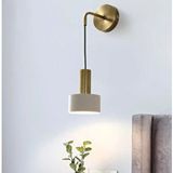 Rsylight Retro Metal Dekoratif Rustik Beyaz Modern Duvar Aplik Altın
