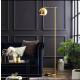 Rsylight Retro Metal Dekoratif Rustik Gold Köşe Lambası Lambader Başlık Çap:20 Cm